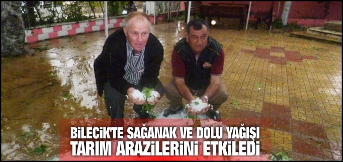 Bilecik’te sağanak ve dolu yağışı tarım arazilerini etkiledi