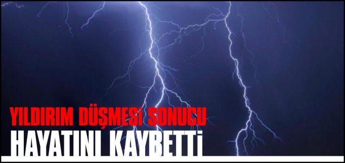 YILDIRIM DÜŞMESİ SONUCU HAYATINI KAYBETTİ