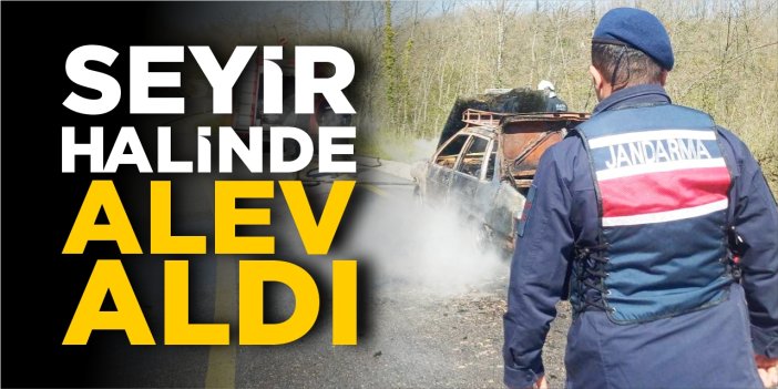 Bilecik’te seyir halindeki araç alev aldı