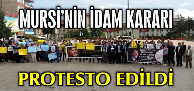 BOZÜYÜK’TE MURSİ’NİN İDAM KARARI PROTESTO EDİLDİ