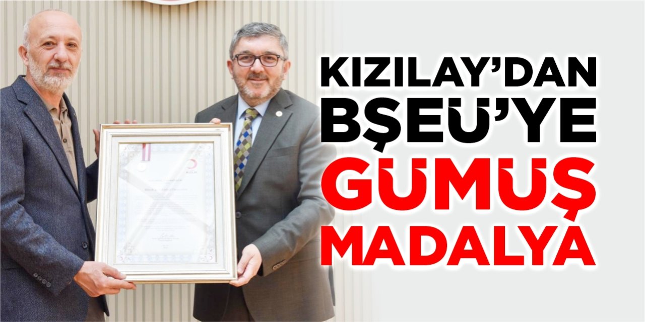 Kızılay’dan BŞEÜ’ye madalya