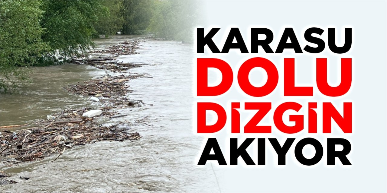 Karasu dolu dizgin akıyor