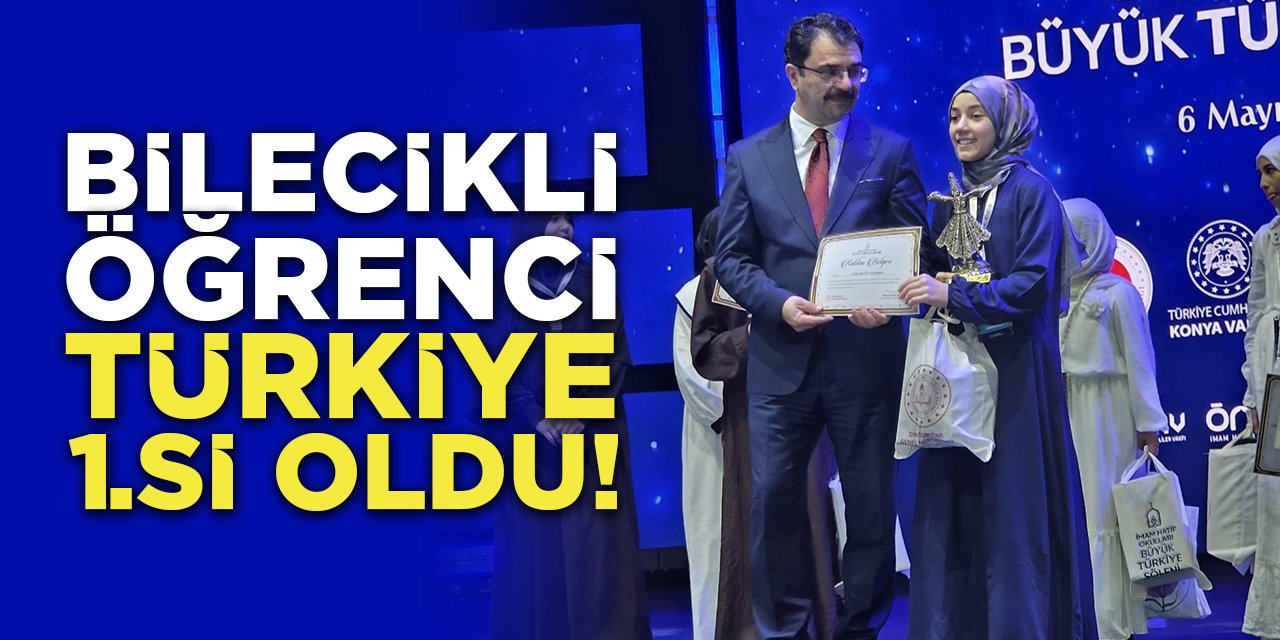 Bilecikli Öğrenci Türkiye 1.si Oldu!