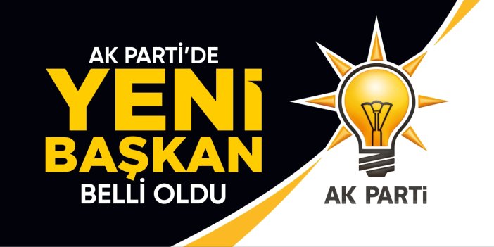 AK Parti'de yeni başkan belli oldu