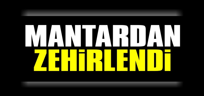 MANTARDAN ZEHİRLENDİ