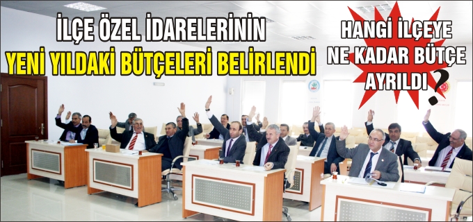 İLÇE ÖZEL İDARELERİNİN YENİ YILDAKİ BÜTÇESİ 71 BİN TL
