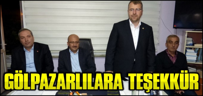 ELDEMİR, GÖLPAZARLILARA TEŞEKKÜR ETTİ