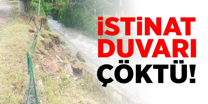 Bilecik'te istinat duvarı çöktü!