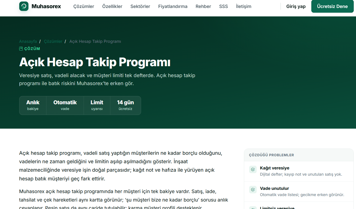 muhasorex.com ile Malzeme Ticareti Değişiyor