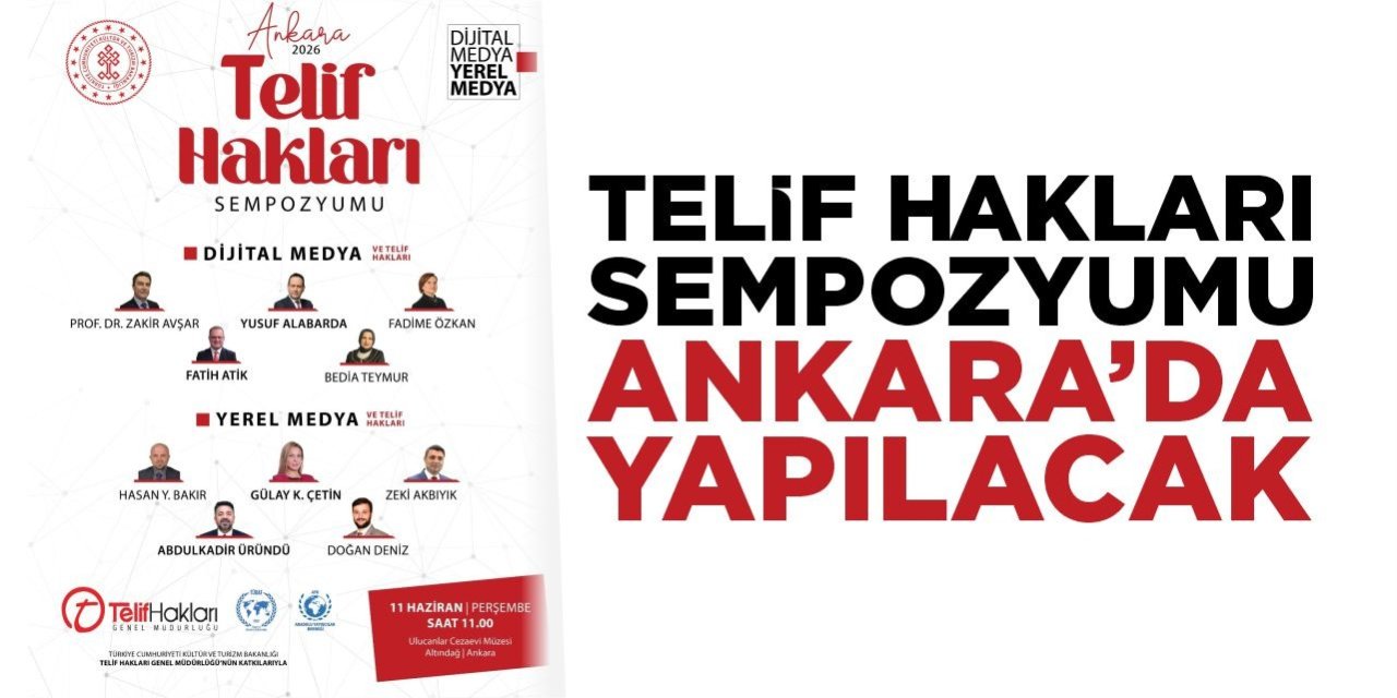 Telif Hakları Sempozyumu Ankara’da yapılacak