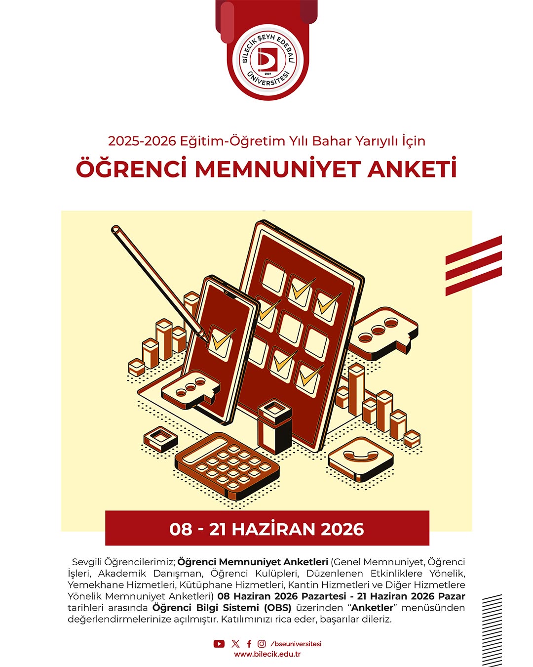 BŞEÜ'den Memnuniyet Anketi