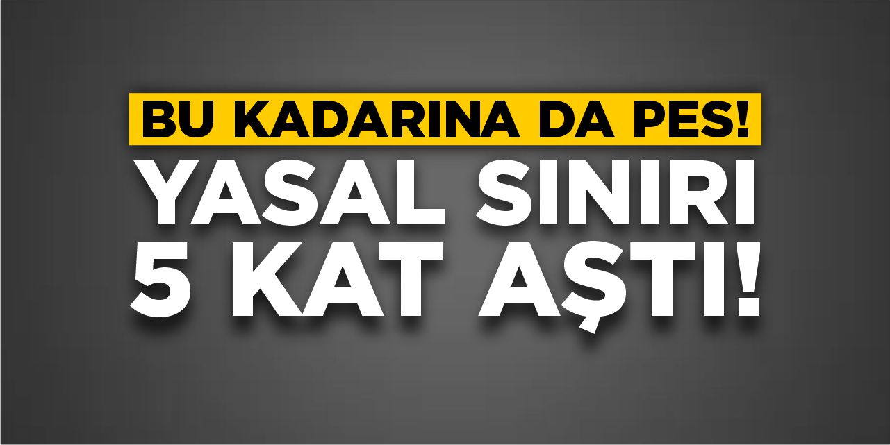 Bu kadarına da pes! Yasal sınırı 5 kat aştı!