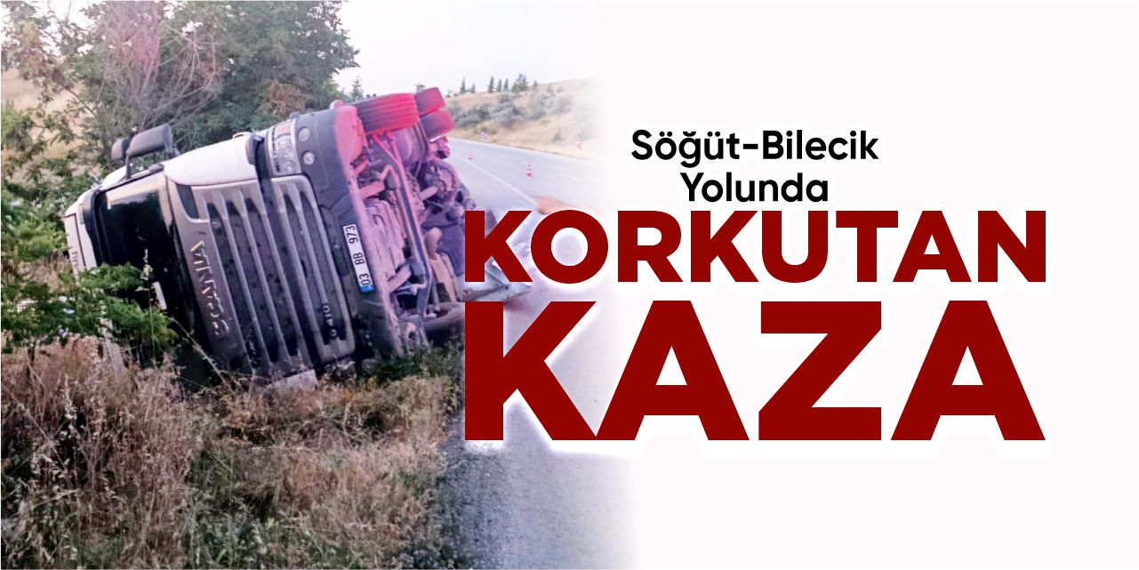 Söğüt-Bilecik yolunda korkutan kaza!