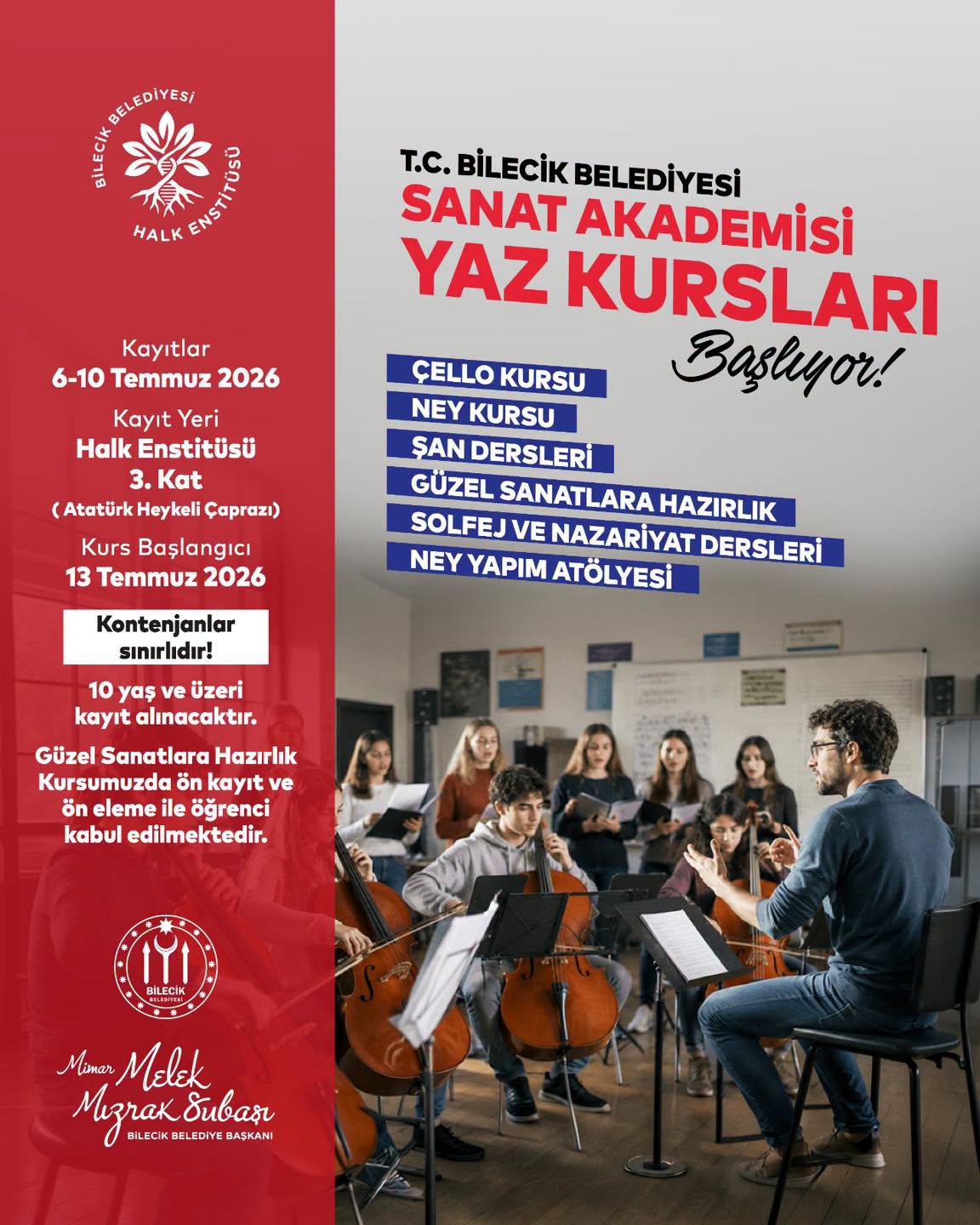 Sanat Akademisi Yaz Kursları başlıyor