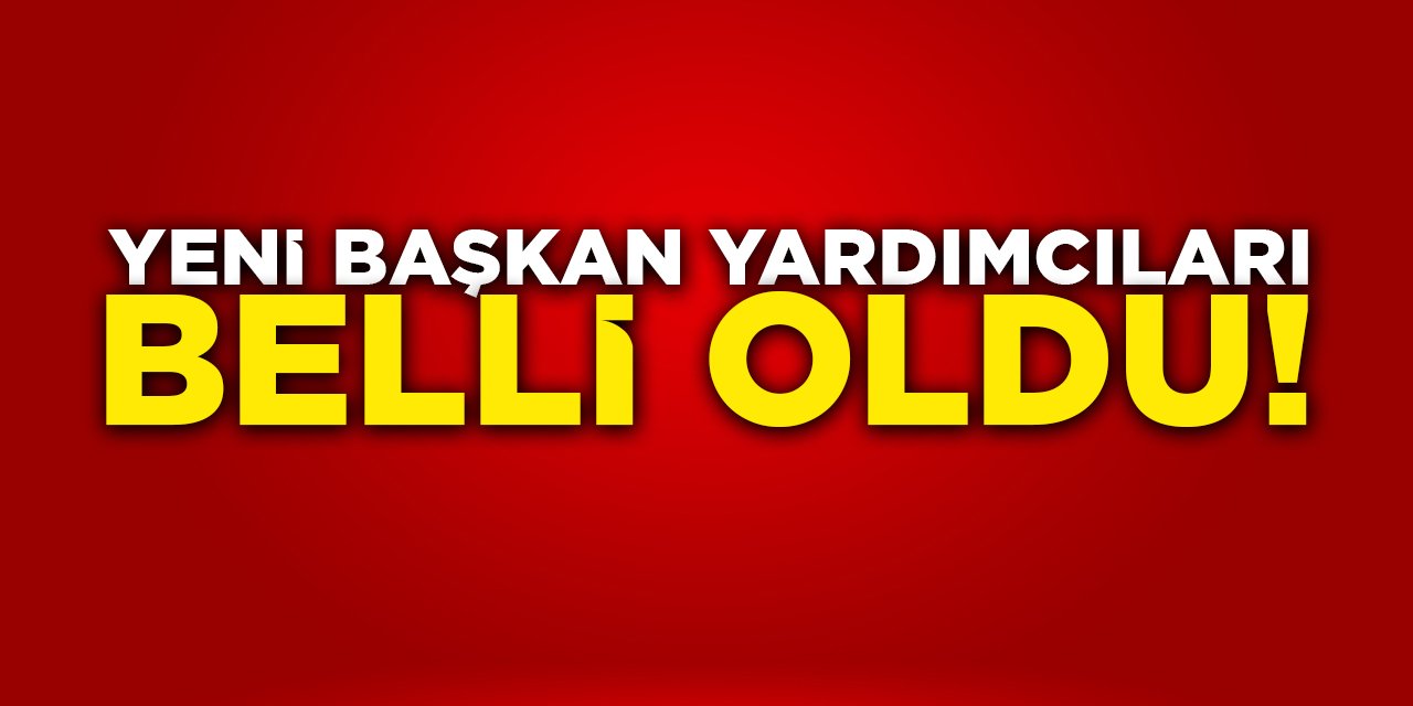 Yeni Başkan Yardımcıları Belli Oldu!