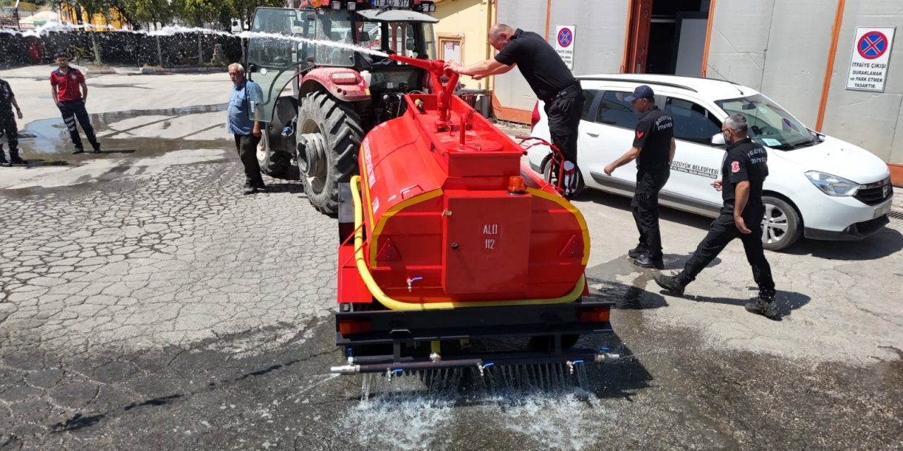 Belediye Filosuna Yangın Söndürme Tankeri Alındı