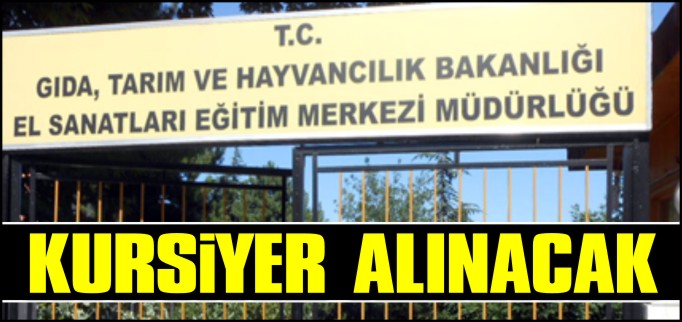 EL SANATLARINA KURSİYER ALINACAK
