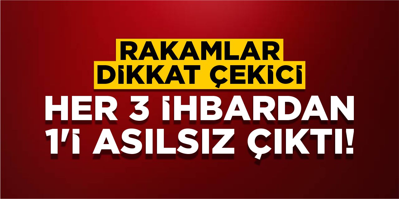 Rakamlar dikkat çekici: Her 3 ihbardan 1’i asılsız