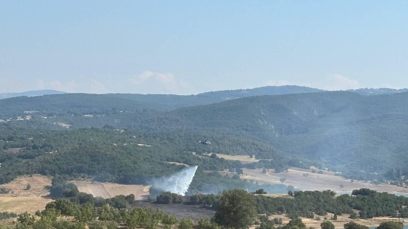 Orman yangını büyümeden söndürüldü