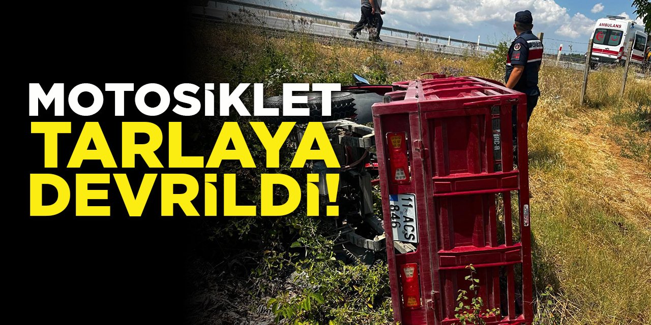 Motosiklet Tarlaya Devrildi!