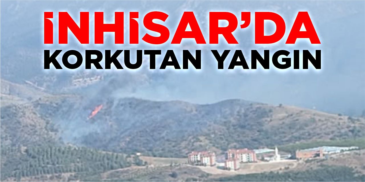İnhisar'da korkutan yangın!