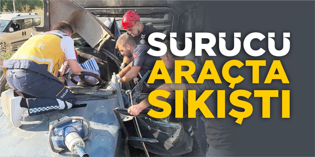 Bozüyük’te trafik kazası: Sürücü araçta sıkıştı