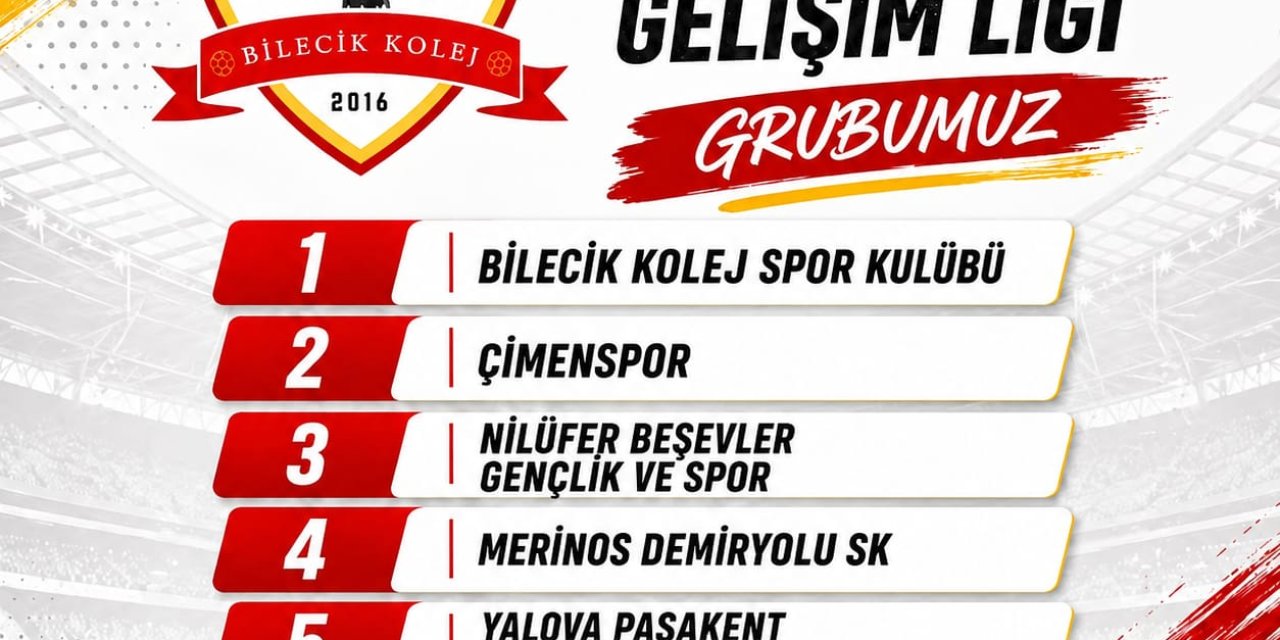 Bilecik Kolej Spor Kulübü’nün Yeni sezon fikstürü belli oldu