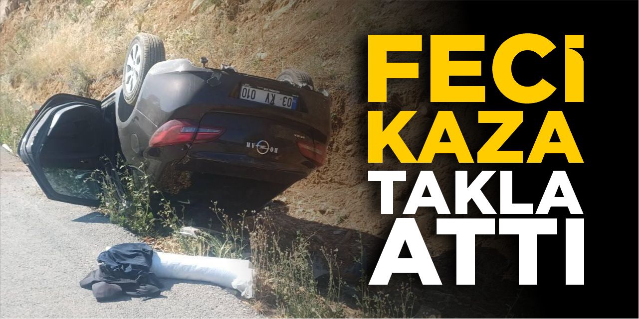 Bilecik'te otomobil takla attı
