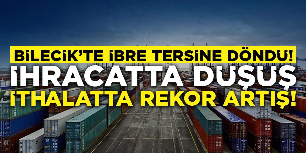 Bilecik'te İhracatta Düşüş, İthalatta Rekor Artış!