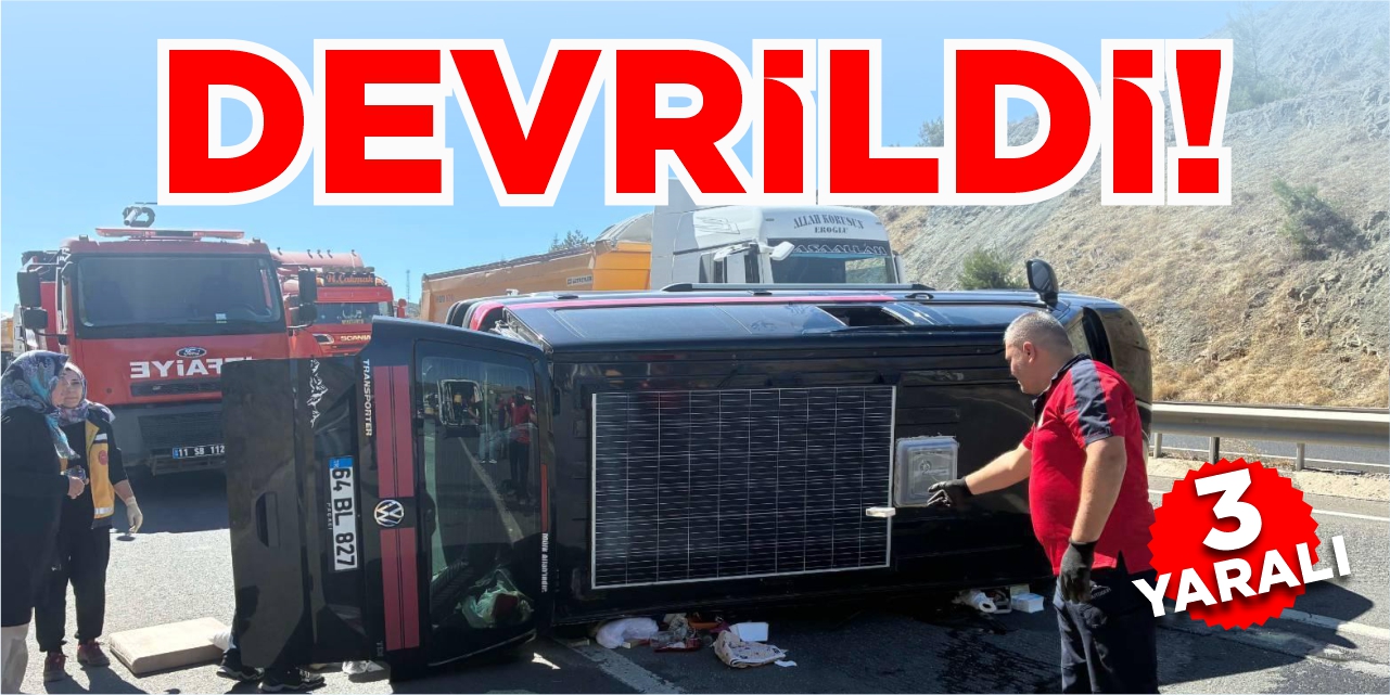 Bilecik’te panelvan devrildi: 3 yaralı