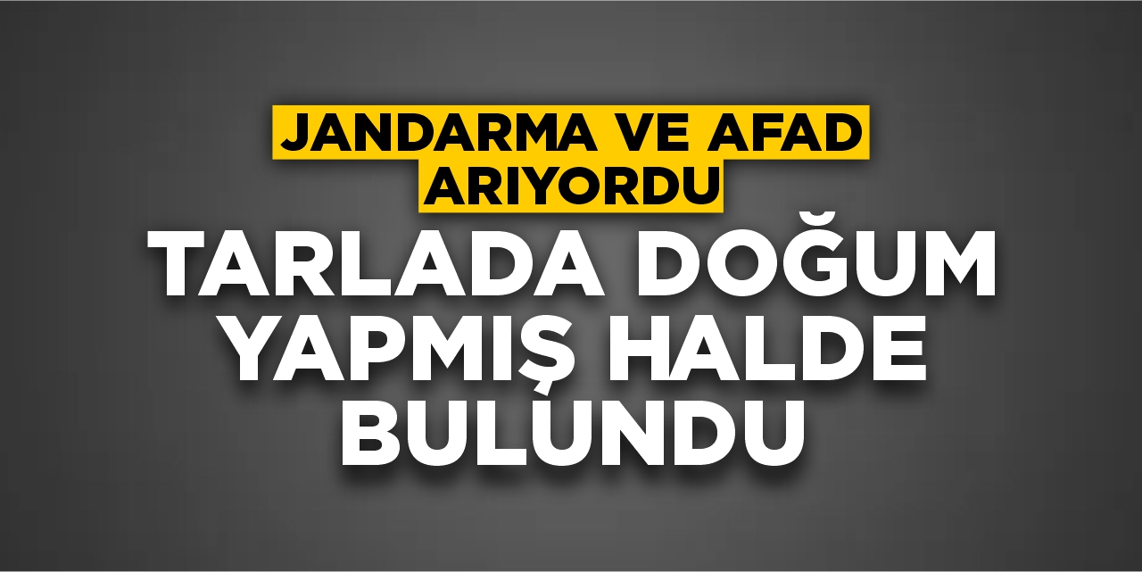 Jandarma ve AFAD arıyordu! Tarlada doğum yapmış halde bulundu!