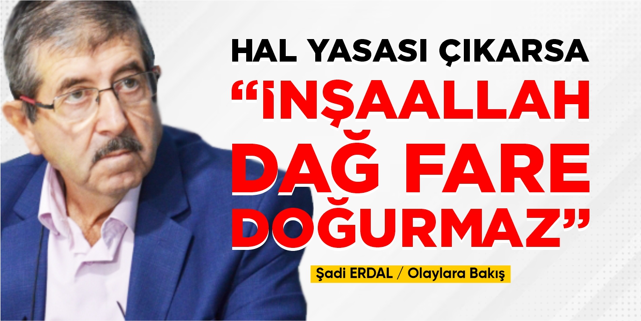 HAL YASASI ÇIKARSA, “ İNŞAALLAH DAĞ FARE DOĞURMAZ”