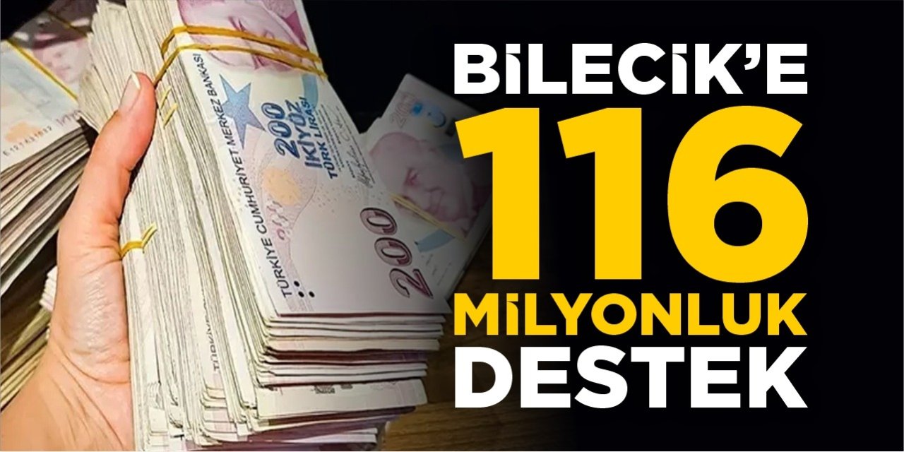 Bilecik’e 116 milyonluk destek