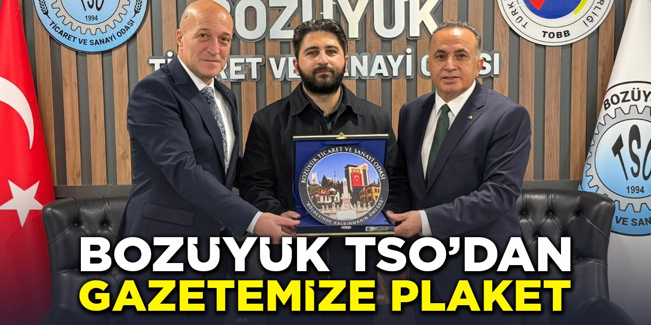 Bozüyük TSO'dan Gazetemize Plaket