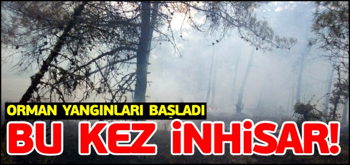 İNHİSAR’DA ORMAN YANGINI