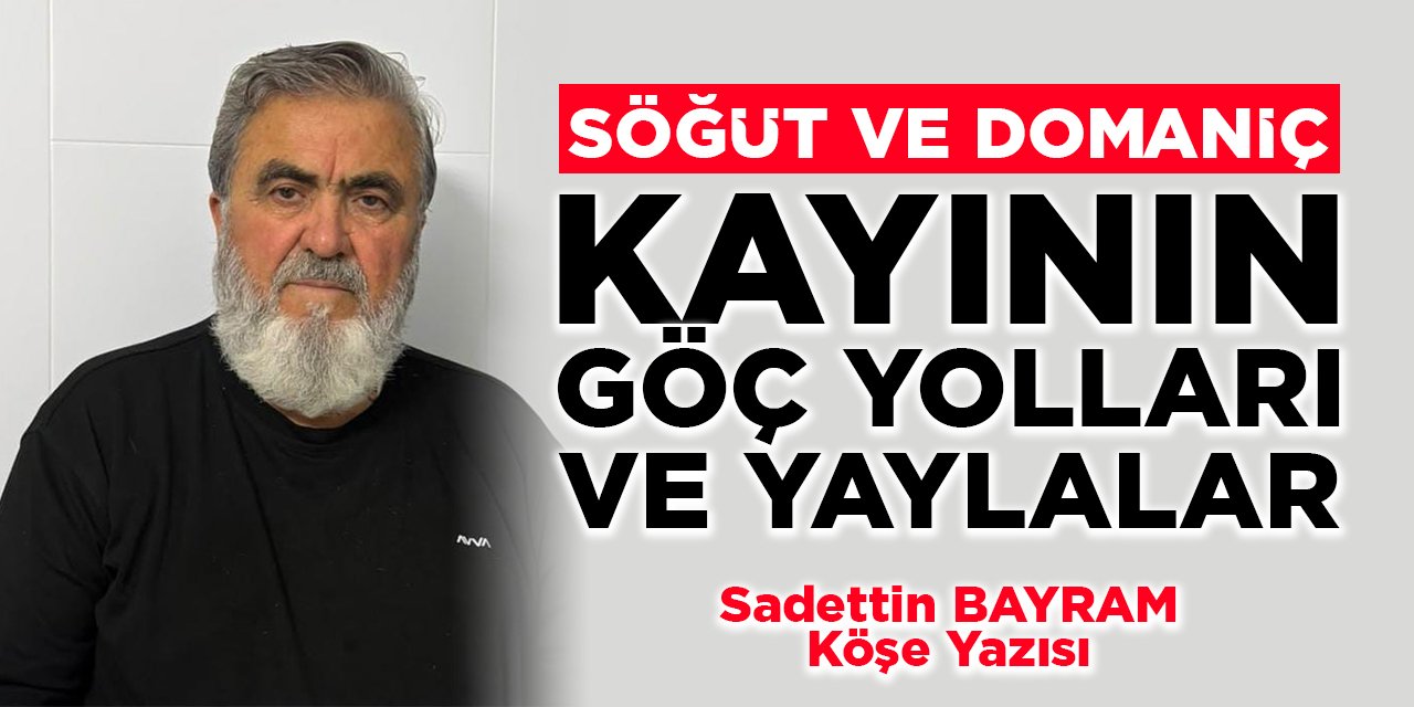 SÖĞÜT VE DOMANİÇ KAYININ GÖÇ YOLLARI VE YAYLALAR