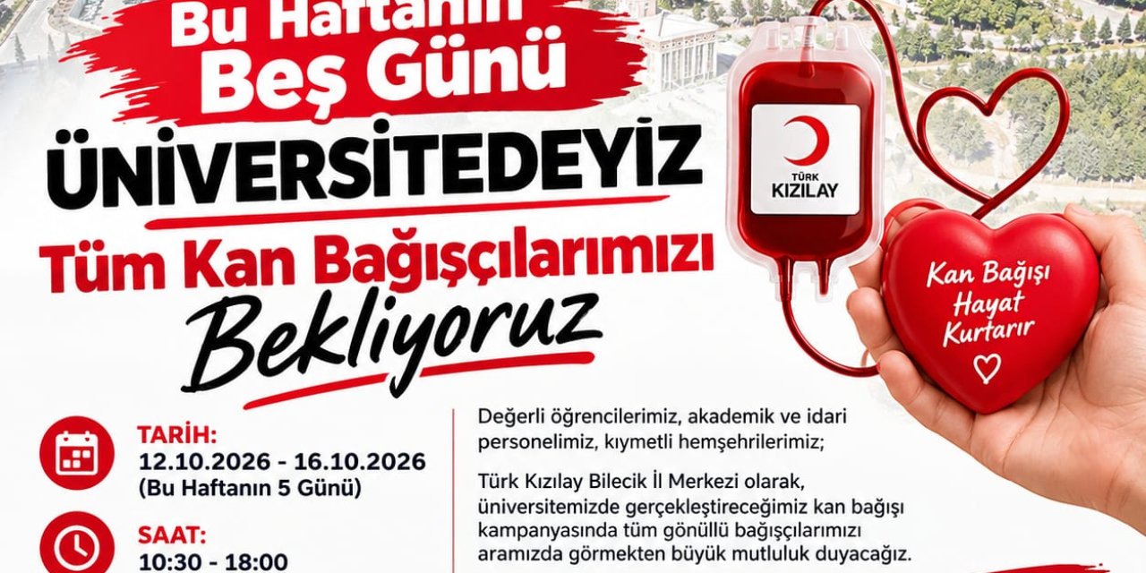 Kızılay'dan BŞEÜ'de Kan Bağışı Kampanyası