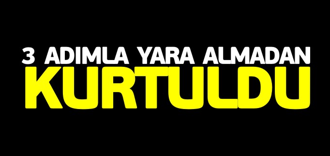 3 ADIMLA YARA ALMADAN KURTULDU