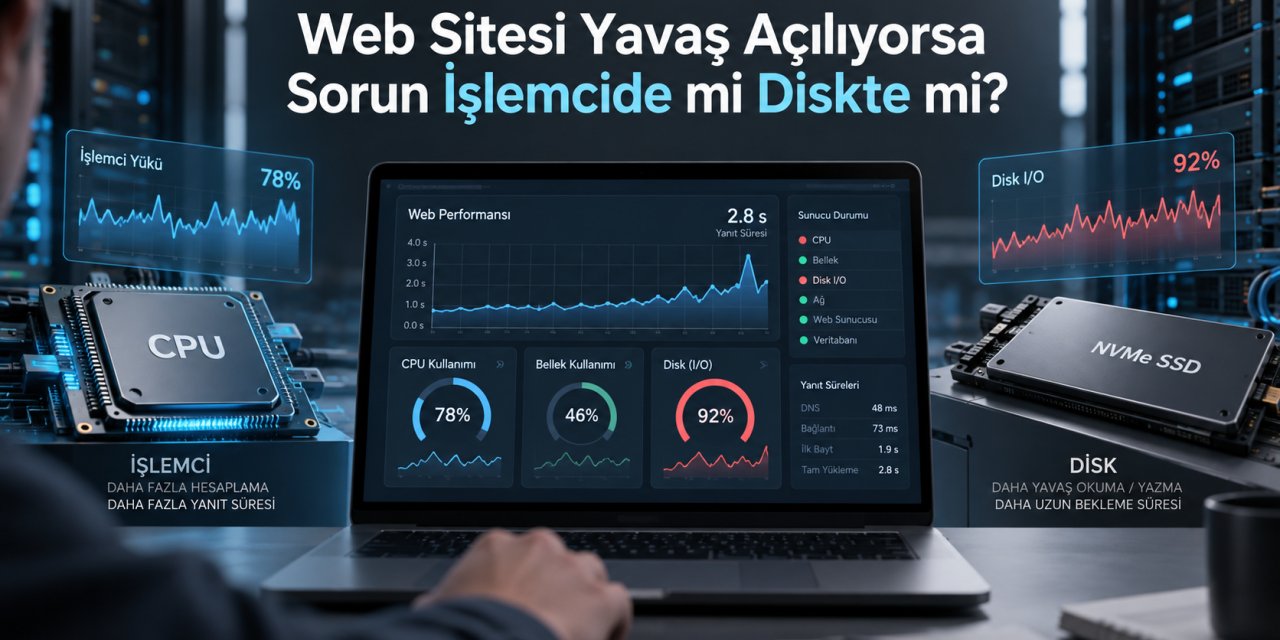 Web Sitesi Yavaş Açılıyorsa Sorun İşlemcide mi Diskte mi?