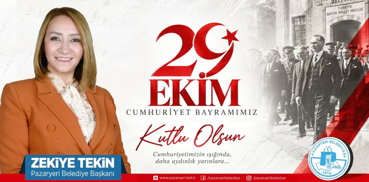 PAZARYERİ BELEDİYE BAŞKANLIĞI - 29 Ekim Cumhuriyet Bayramı Kutlama Mesajı 2026