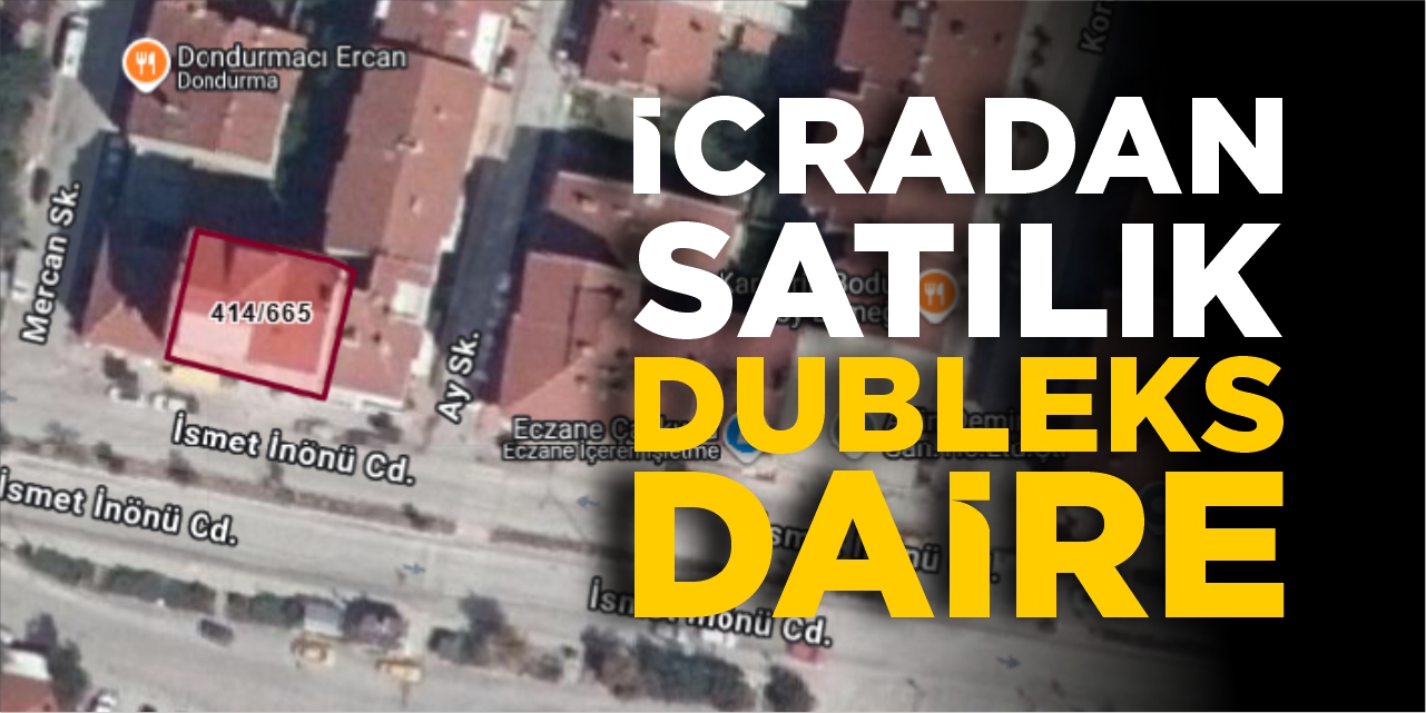 Bozüyük’te icradan satılık dubleks daire