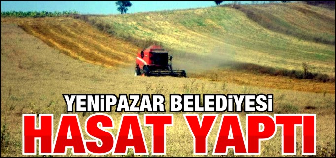 YENİPAZAR BELEDİYESİ HASAT YAPTI