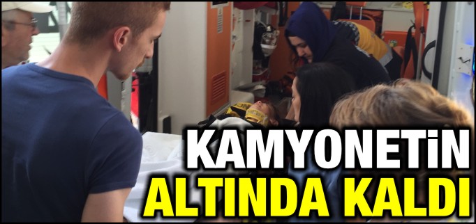 BİSİKLETİYLE YOLA FIRLAYAN ÇOCUK KAMYONETİN ALTINDA KALDI