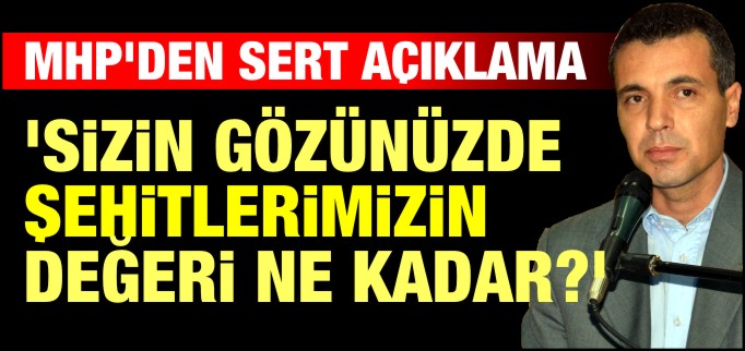 ’SİZİN GÖZÜNÜZDE ŞEHİTLERİMİZİN DEĞERİ NE KADAR!’