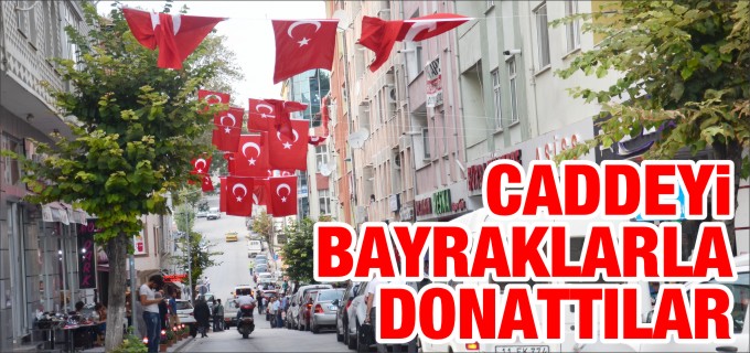 CADDEYİ BAYRAKLARLA DONATTILAR