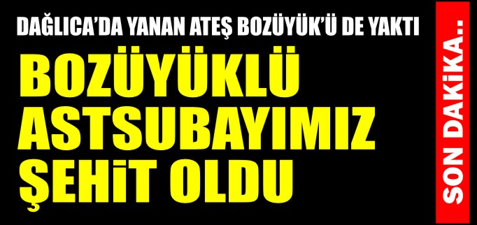 BOZÜYÜKLÜ ASTSUBAYIMIZ ŞEHİT OLDU