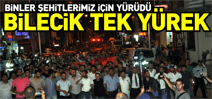 BİNLER ŞEHİTLERİMİZ İÇİN YÜRÜDÜ
