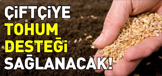 ÇİFTÇİYE TOHUM DESTEĞİ SAĞLANACAK