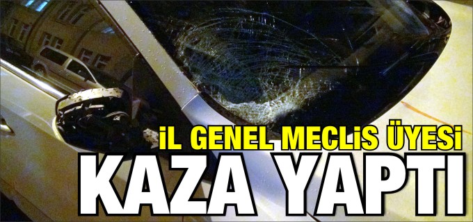 İL GENEL MECLİS ÜYESİ KAZA YAPTI