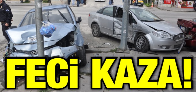 İKİ OTOMOBİL ÇARPIŞTI